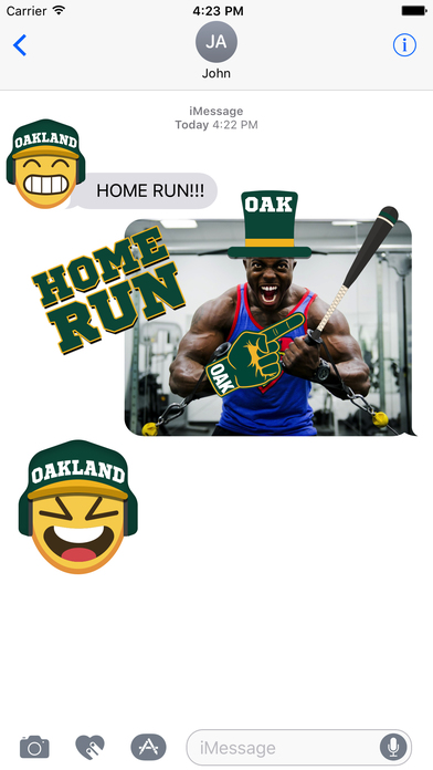 Oakland Baseball Stickers & Emojis screenshot 2