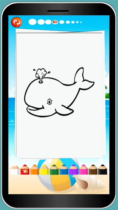Sea Animal Colouring Book Game screenshot 3
