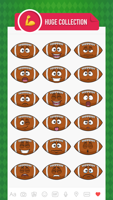 FootballMoji - football emoji & stickers keyboard screenshot 2