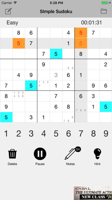 Sudoku - Classic Logic Puzzle screenshot 2