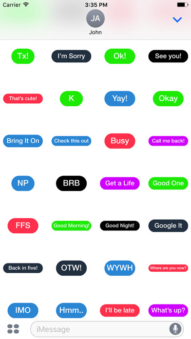 Colorful Words - daily text bubbles stickers screenshot 4