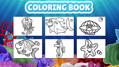 Ocean Shark animal Sea Coloring Game Book for Kid screenshot 2