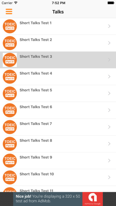 Toeic Practice actual test screenshot 3