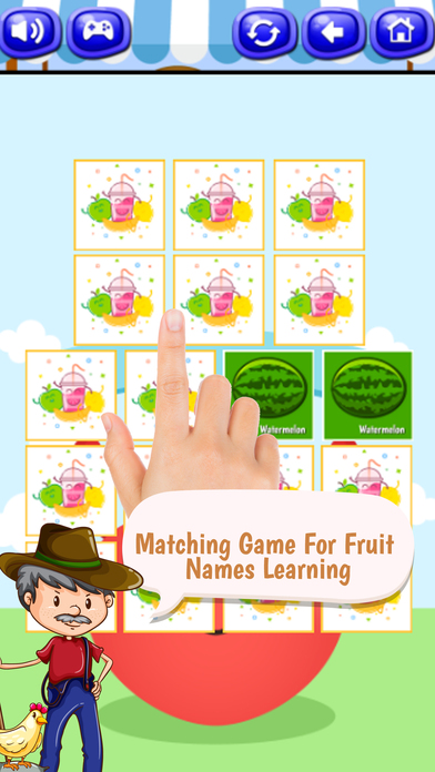 Matching Game For Fruit Names Learning screenshot 2