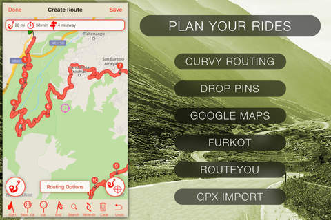 Scenic Motorcycle Navigation screenshot 2
