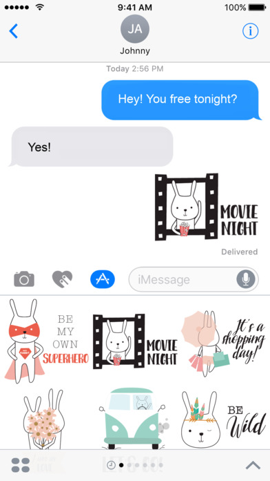 Little Funny Bunny Stickers! screenshot 2