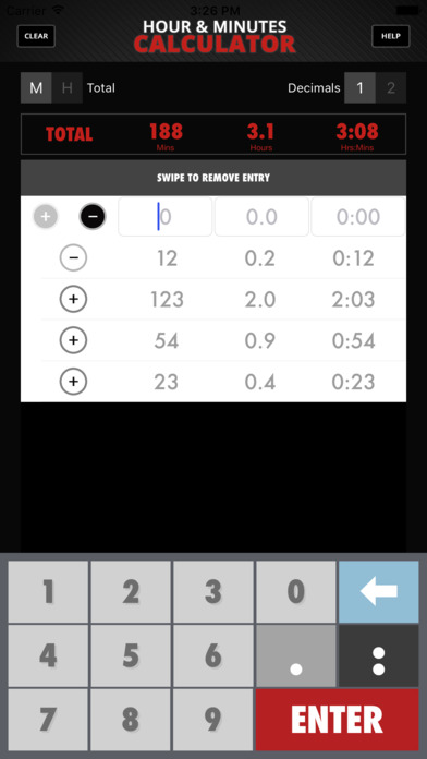 Calculator Hour & Minutes screenshot 2