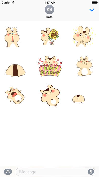 Adorable Hamster And Friends Animated Sticker Pack screenshot 2
