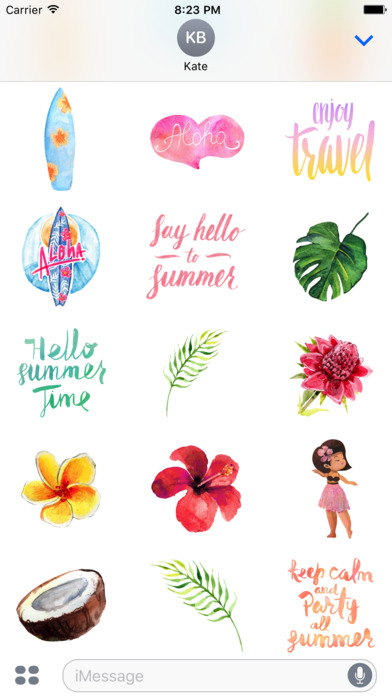 Aloha Hawaii Travel Summer Vacation Stickers screenshot 3