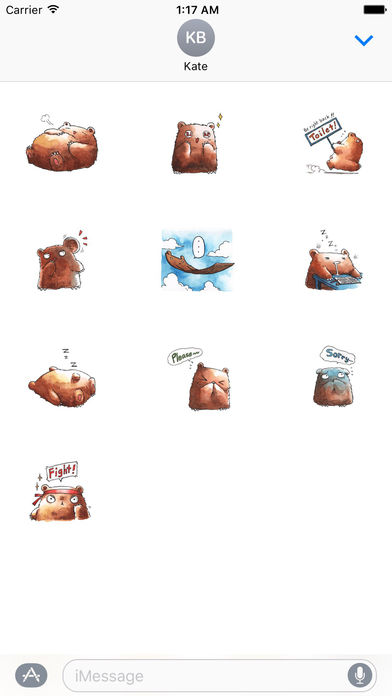 Small Brown Bear Stickers screenshot 3