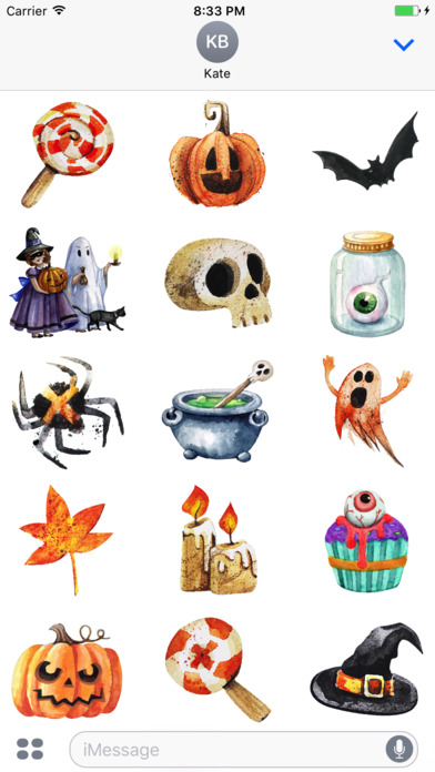 Watercolor Halloween Stickers screenshot 2