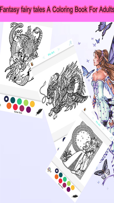 Fairy Fantasy Tales - Coloring Book For Adults screenshot 2