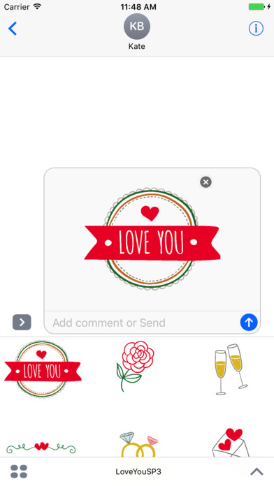 Love & hearts stickers & emoji screenshot 4