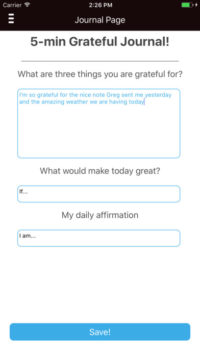 Gratefully: Gratitude Journal & Thankful Messages screenshot 2