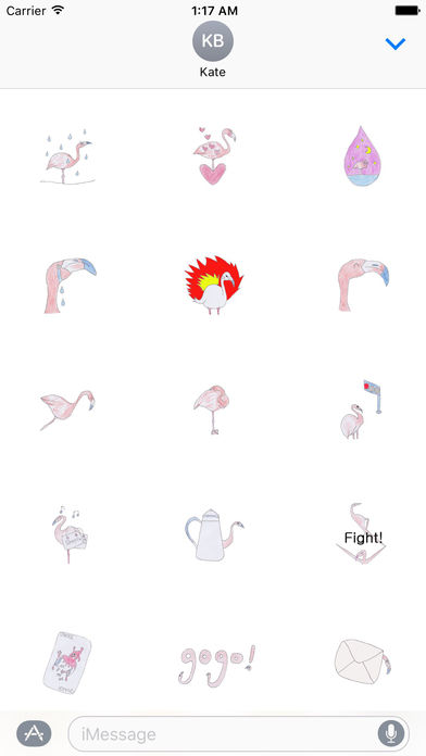 Pretty Flamingo Stickers screenshot 2