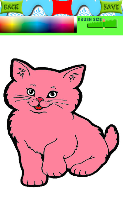 Drawing Cartoon Little Cat Games Coloring screenshot 2