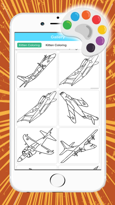 Air Plane Flight Coloring Book for kidออ screenshot 2