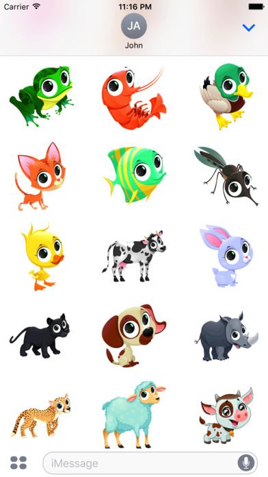 Animals Cartoon Sticker screenshot 4