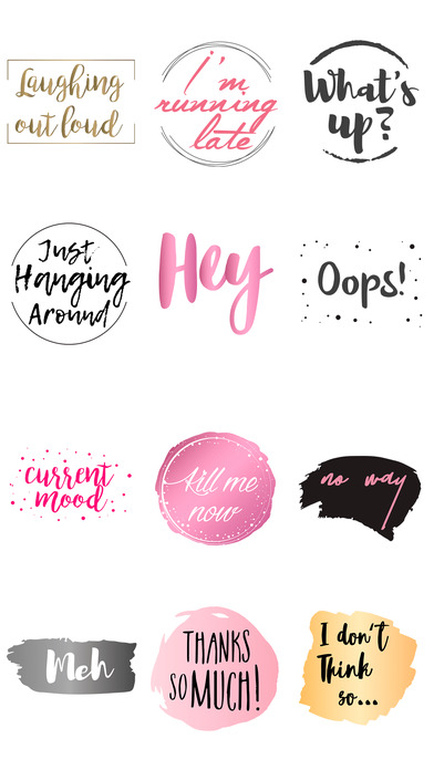 Say It With Style - Watercolor Text Stickers screenshot 2
