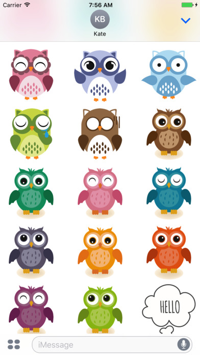 Owls Stickers for iMessage screenshot 4