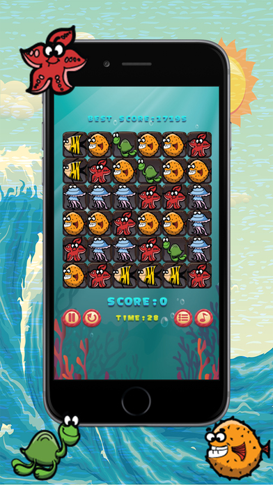Sea Animals Match 3 Game screenshot 2
