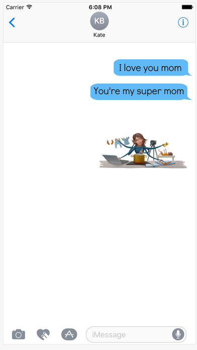 Super Mom Illustration Stickers screenshot 2