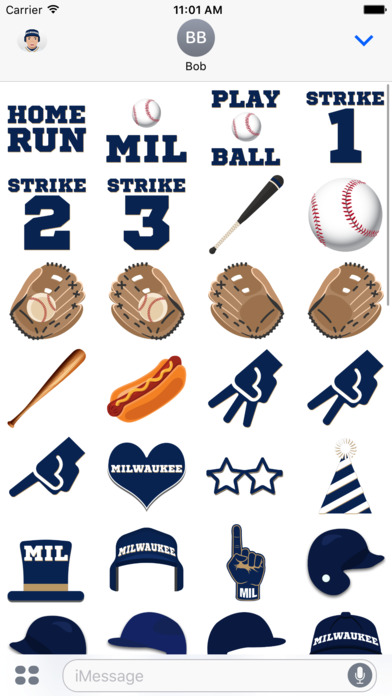 Milwaukee Baseball Stickers & Emojis screenshot 4