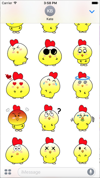 Happy Chicks - Chicken Emoji Sticker Pro screenshot 2