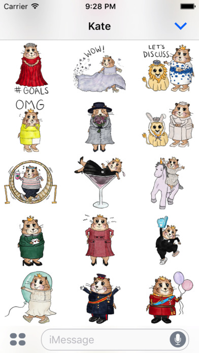 The Royal Hamster Emoji Sticker Pack screenshot 4