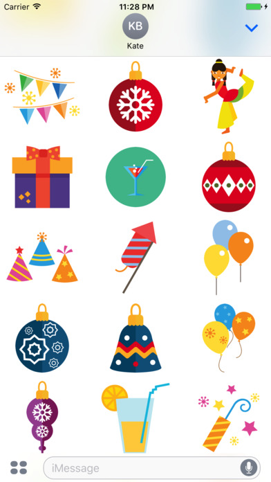 Celebration Stickers for iMessage screenshot 2
