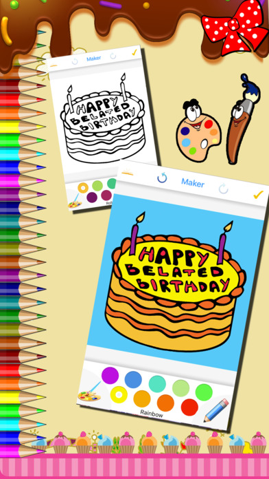 Coloring Book Cake Maker & Cake Birth Day For Kids screenshot 3