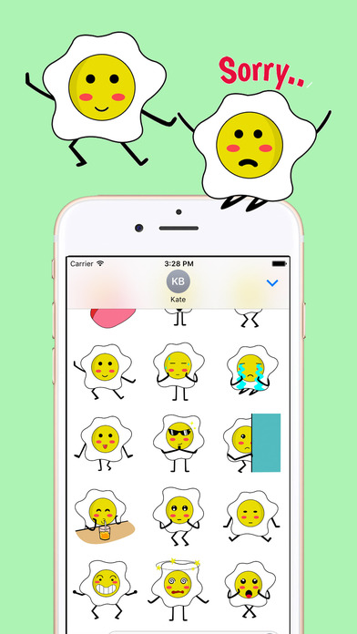 Ladies Eggy - Yummy Emoji GIF screenshot 2
