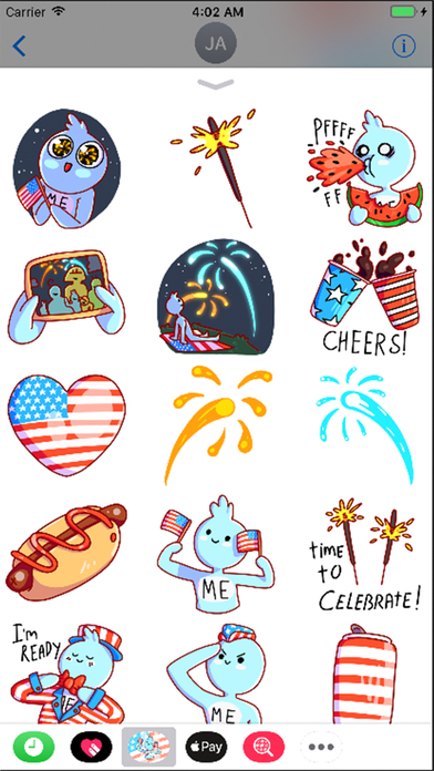 MEdude on 4th of July, Independence day stickers screenshot 3