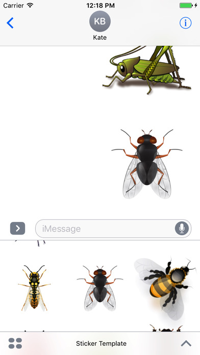 Insects Stickers for iMessage screenshot 2