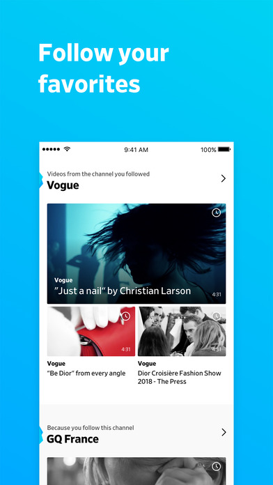 Screenshots of Dailymotion for iPhone