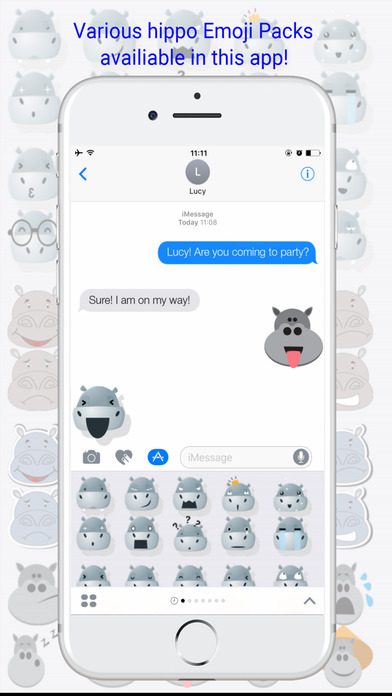 HippoMoji - Hippo Emojis Keyboard screenshot 2