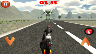 Robots Vs Bike War : Speed Battle Adventure Game screenshot 3
