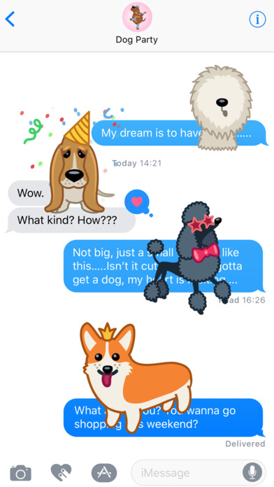 Dog Party - Funny Cute Dog Animated Stickers screenshot 4