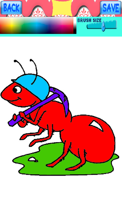 Paint And Draw Pages Ant Coloring Book Version screenshot 2