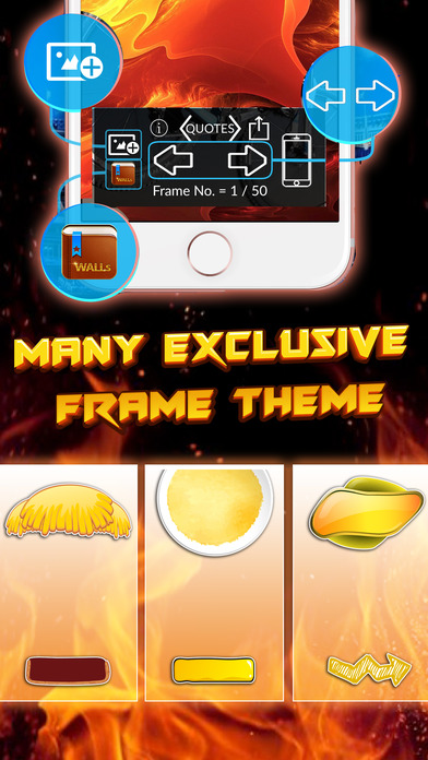 Frame Maker Fire & Flame Wallpaper Screen screenshot 2