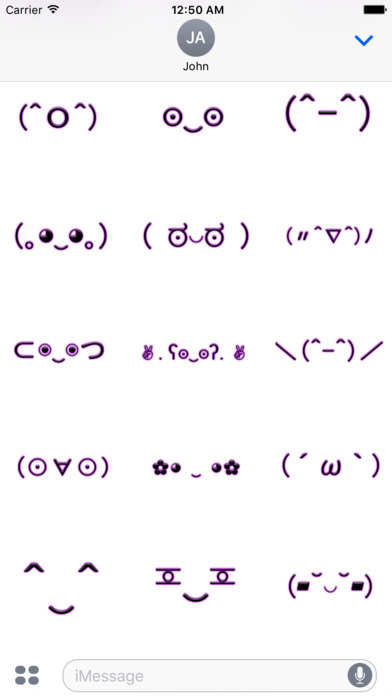 Text Smileys Cute Kaomoji Stickers screenshot 3
