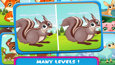Find Differences In Cute Animals Kids Game screenshot 2