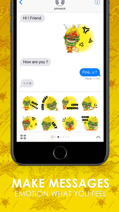 Giant Thai V.Eng Stickers for iMessage screenshot 2