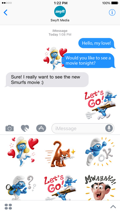 Smurfs: The Lost Village Stickers for iMessage screenshot 3