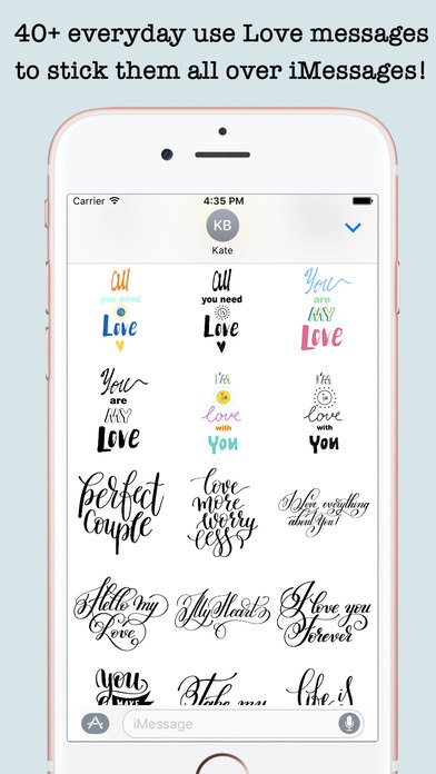 Love Quotes Stickers For iMessage screenshot 3
