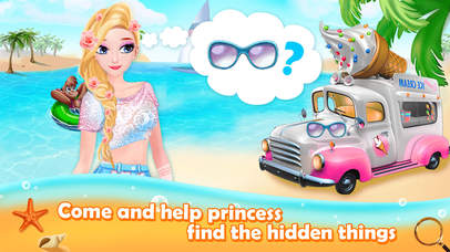 Princess Beach Hidden Object - Puzzle & Dress Up screenshot 3