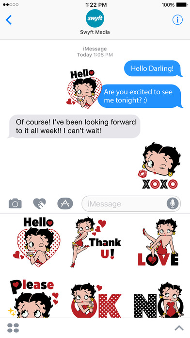 Betty Boop Kisses: Stickers and Emoji screenshot 2