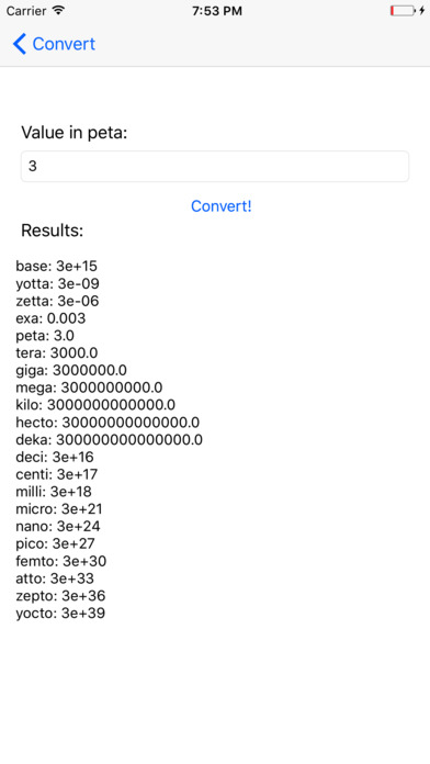 Prefixes converter screenshot 3