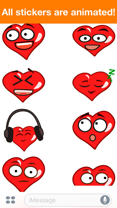 Heart - Animated cute stickers screenshot 3