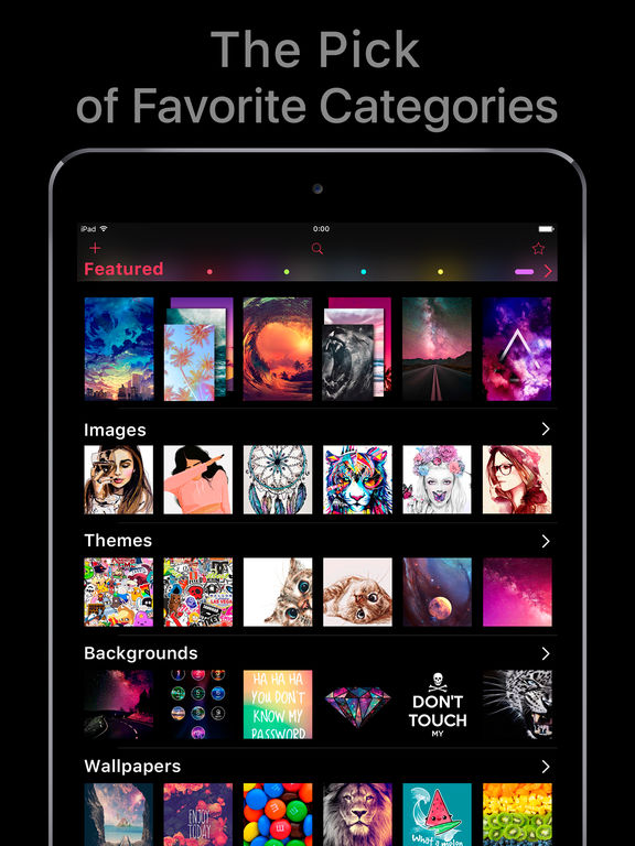 Screenshots of Featured of Wallpapers Cool Backgrounds and Themes for iPad